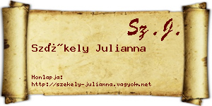 Székely Julianna névjegykártya