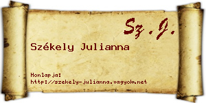 Székely Julianna névjegykártya