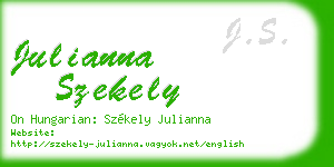 julianna szekely business card
