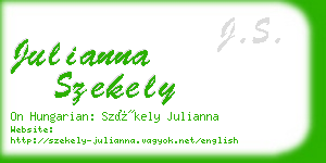 julianna szekely business card